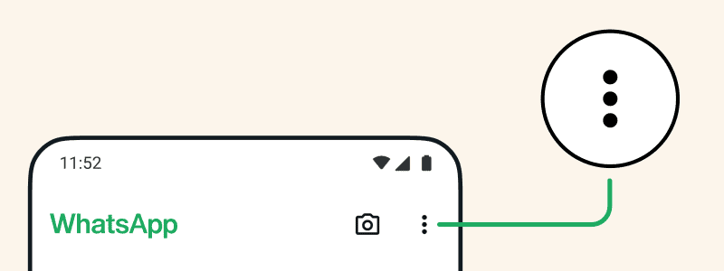 Whatsapp three dots button